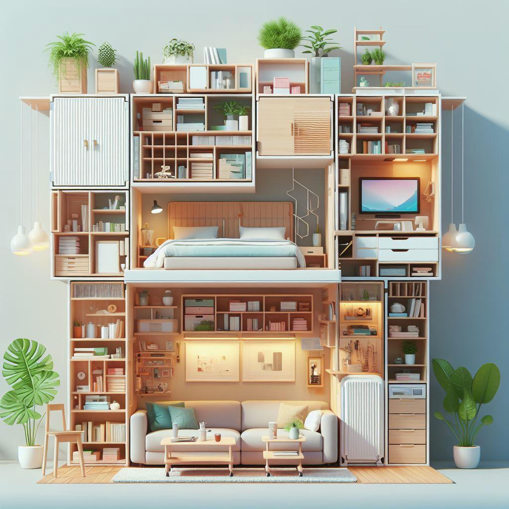 🏡 Мультифункциональная мебель для максимальной экономии пространства в вашем доме: 🛏️ Кровати-трансформеры: спать, хранить и не только